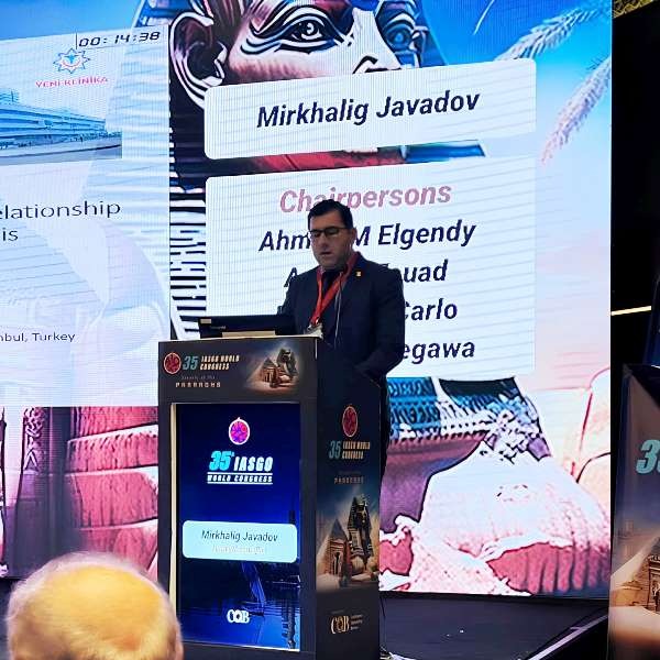 Dos. Dr. Mirxalıq Cavadov 35-ci IASGO Ümumdünya Konqresində məruzə edir, Qahirə, 2024